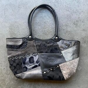 2000s\Y2K Coach Multicolor Patchwork Bleecker Tote Shoulder Handbag Purse 12899